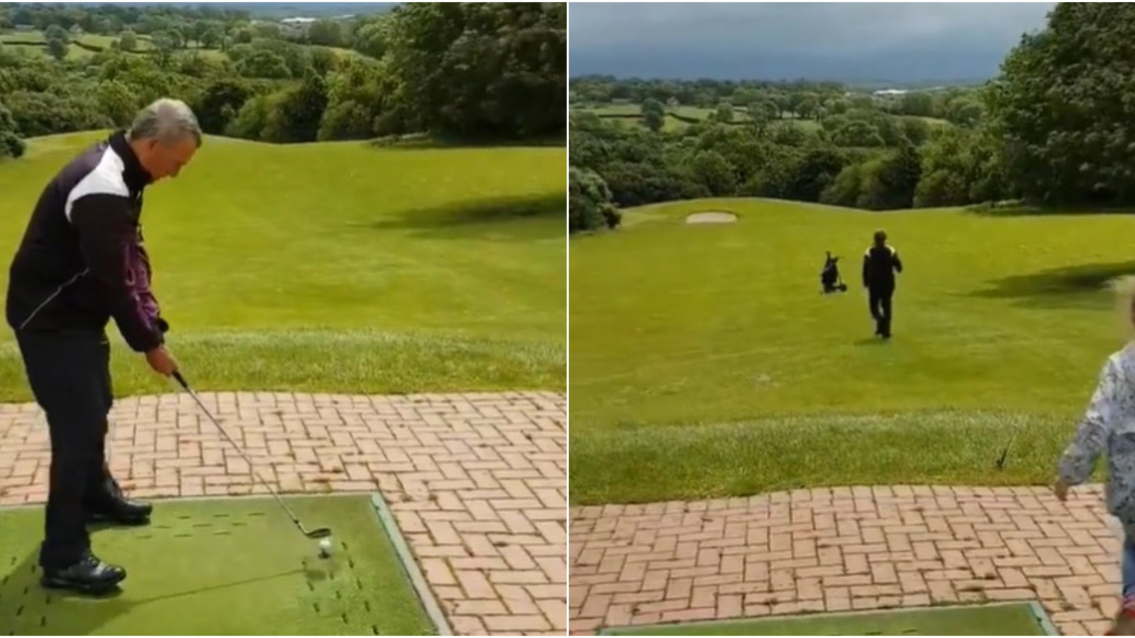 WATCH: Sir Nick Faldo reacts to "a very unusual 14 club wind"